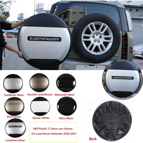Rear Spare Tyre Tire Cover Fit forLand Rover Defender 2020 2021 ABS Wheel Cover Exterior Car Decoration Accessories