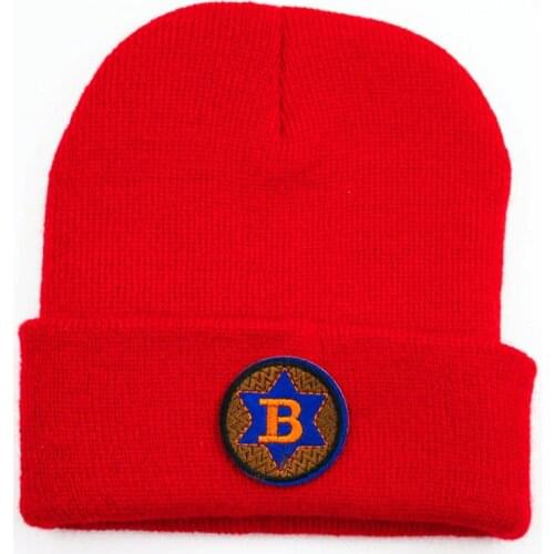 B letter embroidery Cotton Thicken knitted hat winter warm hat Skullies cap beanie hat for men and women 45