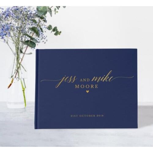 Personalize navy blue Wedding Guest Book, Sign In Book Wedding, Instant Photo albums Guest Book, Nautical Wedding Guestbooks