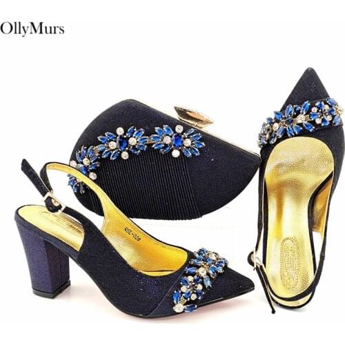 Italian Hot Sale Elegant Shoes And Bag To Match Set Summer Sumps Shoes And Bag Set For Wedding Dress Size 38-43