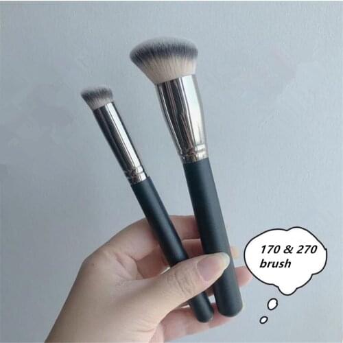 BRUSH 170 Rounded Slant Foundation Brush & 270 Concealer Brush - Synthetic Flawless Buffing Blending Makeup Brush