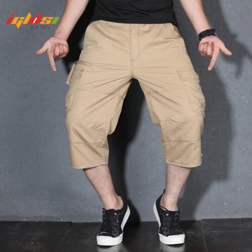 Mens Summer Breathable Cargo Shorts Casual Mulit-Pocket Overalls Baggy Shorts 2021 Male Joggers Short Trousers Plus Size 5XL