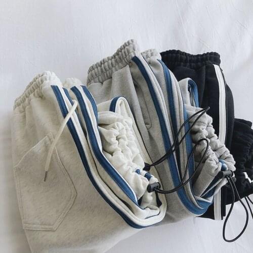 Korobov 2021 New Vintage Solid Autumn Thin Pants Women Japanese Sweet Wide Leg Pants Korean High Waist Sweatpants