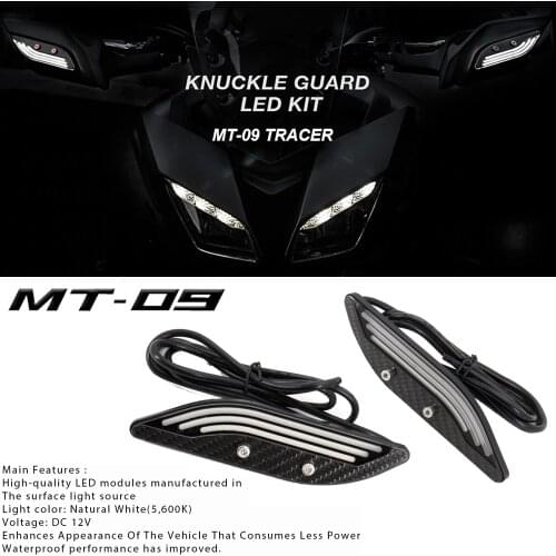 Suitable for YAMAHA MT09 TRACER FJ-09 MT-09 TRACER 2014-2017 Motorcycle Acrylic Handguard Decoration LED Light
