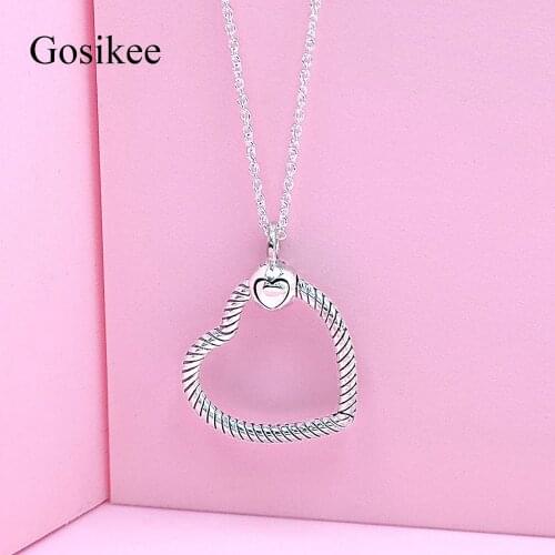 O circle Charms Pendant 925 silver charms fit Original Pandora charms DIY Necklace