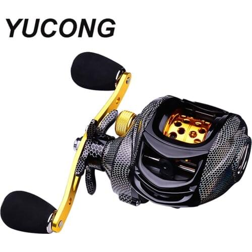 YUCONG Casting Reel 7.2:1 Gear Ratio Super Light Fishing Wheel Magnetic Brake System Baitcasting Fishing Reel 10KG Max Drag