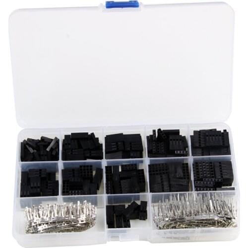 620pcs Dupont Connector 2.54mm, Dupont Cable Jumper Wire Pin Header Housing Kit, Male Crimp Pins+Female Pin Terminal Connector