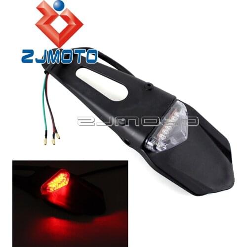 Dirt Bike LED Stop Tail Light Integrated Rear Fender Mudguard For Honda XR250 XR400 XR650 WR250F WR450F CRF250X CRF450X CRF