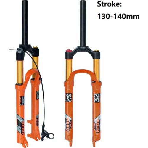 MTB Magnesium Alloy Air Fork Suspension Plug Opening 26 27.5 29 Inch 130-140MM Stroke High Quality