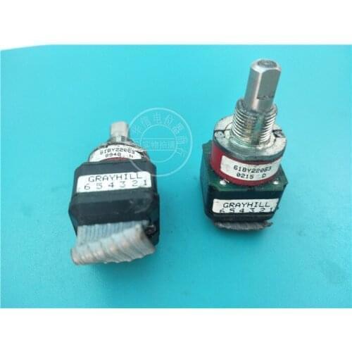 [VK] Used GRAYHILL 61BY22063 24-step optical encoder stepper 6 feet switch