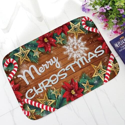 Zeegle Flannel Door Mats Outdoor Christmas Decor Floor Carpet For Living Room Anti-slip Bathroom Bath Mat And Kids Bedroom Rug