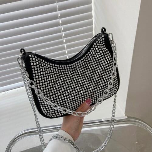 Diamond Tote bag Underarm bag 2021 Summer New Quality PU Leather Womens Designer Handbag Luxury brand Shoulder Messenger Bag