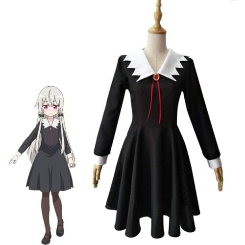 Tonari no Kyuketsuki-san Cosplay Costume Sophie Twilight Women Party Clothing Outfit Black Dress for Halloween Customized