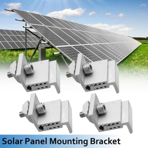 Hot 1/4/8pcs Solar Panel Mounting Bracket Photovoltaic Single Stainless Steel Solar System Accessories Support 35mm to 50mm