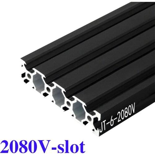 1pc 2080 Aluminum Profile European Standard Anodized 200 300 350 500mm Aluminum Profile 2080 Extrusion 2080 CNC 3D Printer Part