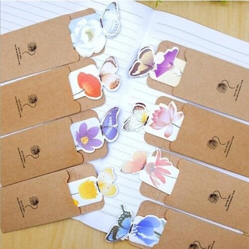 100pcs Cute Butterfly Bookmark Creative Stationery Office Exquisite Paper Gift Bookmark Cartoon Animal Bookmarks for Books