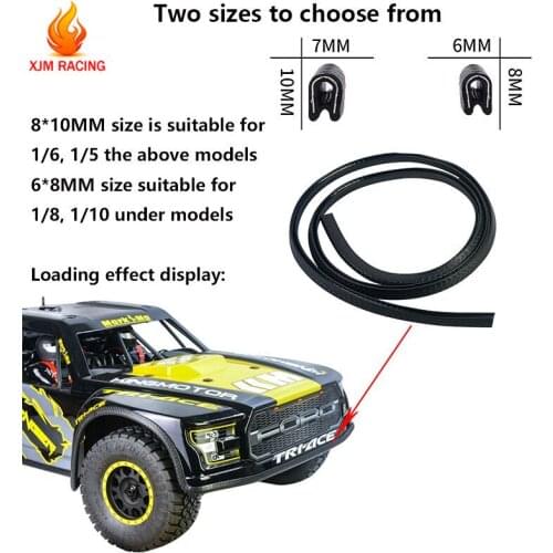 1M U Type RC Car shell Protection Edge Guards Trim Strip fit 1/5 1/8 1/10 hpi baja losi HSP Traxxas TRX-4 Axial SCX10 D90 parts