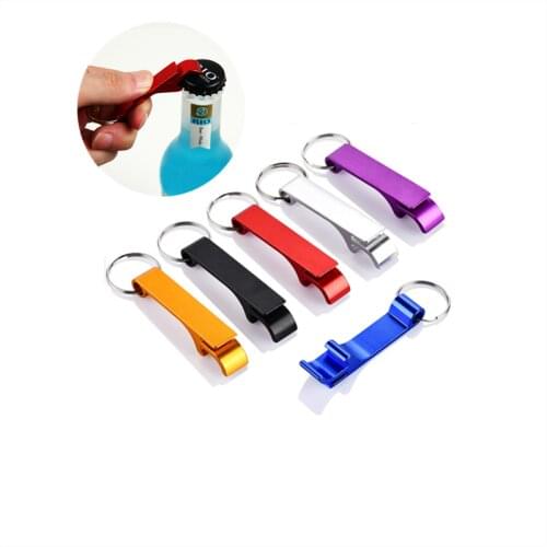 2Pcs Portable Beer Bottle Opener Keychain Mini Pocket Aluminum Alloy Beverage Beer Bottle Opener Wedding Party Favor Gifts