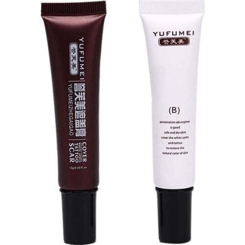 2pcs Concealer Cream Makeup Facial Cream Scars Freckles Black Eye Concealer Cream Make Up Cosmetic Makeup Liquid Concealer