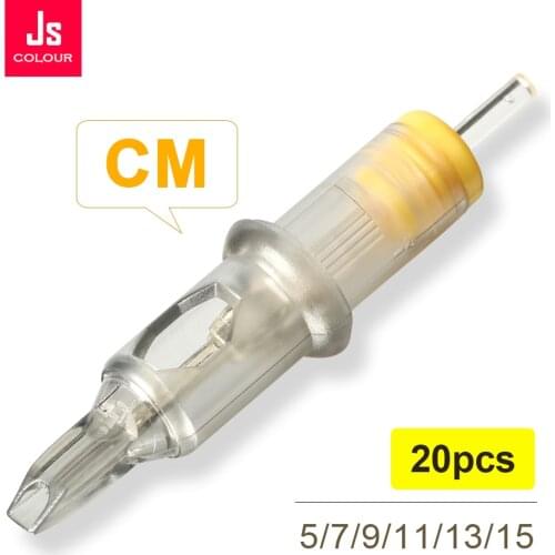 20pcs 1 3 5 7 9 11 14 CM Disposable Cartridge Tattoo Needles Curved Magnum Liner Shader Makeup Eyebrow Tattoo Pen Machine Supply