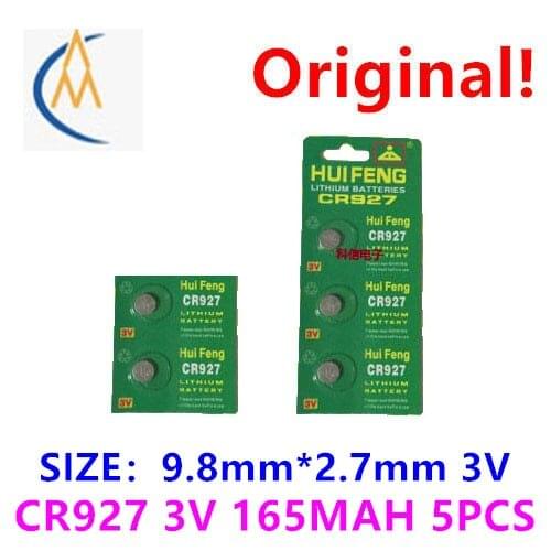 5PCS KX cr927 3V button lithium battery with small volume of 9.8mm × 2.7mm 3V automobile remote control magnifying glass