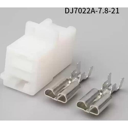 500pcs 2Pin 7.8mm female Auto Motorcycle Electronic Wiring Connector for AUdi,VW,BMW, Honda,Toyota DJ7022A-7.8-21