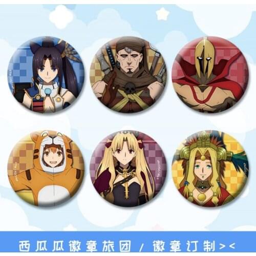 58mm Fate Grand Order fgo cute style Brooch Icons on Cloth bag Badges