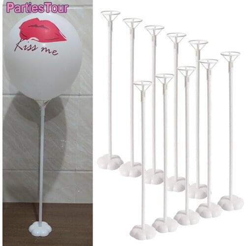 6/12set Balloon Stick Stand Balloon Base with Pole and Cup Table Desktop Centerpiece Holder for Birthday Party Wedding Decors