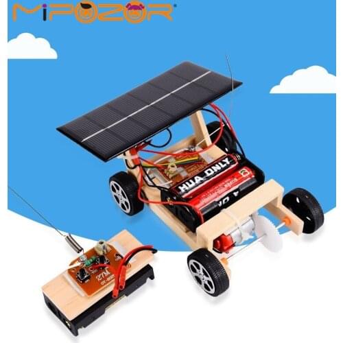 Assembley Energy Solar Battery dual-drive Remote Control Car DIY Science Educational steam Toys Childrens Toy Creative Model