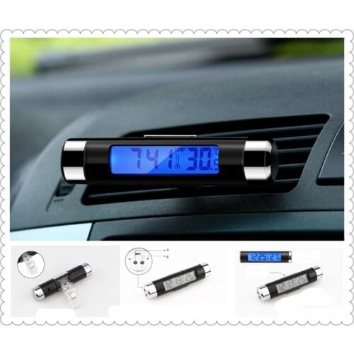 Auto parts 2-in-1 car clock thermometer Clip air conditioner outlet for BMW 760Li 320d 135i 335is Scooter Gran E36 F30