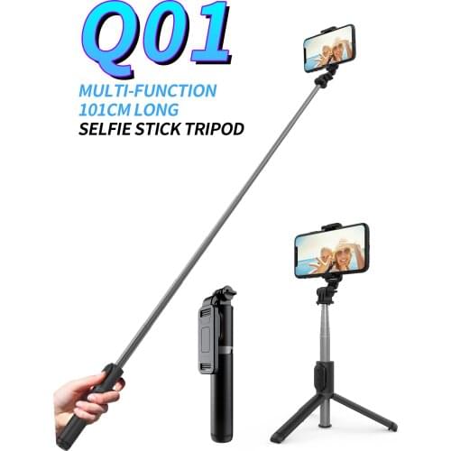 Wireless Bluetooth Selfie Stick Multi-Function 101cm Long Live Selfie Sticks Tripod with Remote Control for iPhone IOS Android