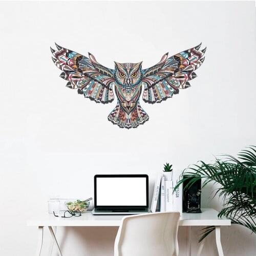 Large Colorful Owl Kids Wall Sticker for Nursery Rooms Decorations Wall Decals Birds Flying Animals Vinyl Stickers Home Decor
