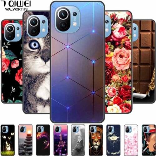 For Xiaomi Mi 11 Lite 5G Case Phone Cover Soft Silicone TPU Back Cases for Xiaomi Mi 11 Lite Case Mi11 Lite 2021 6.55'' Capa Bag