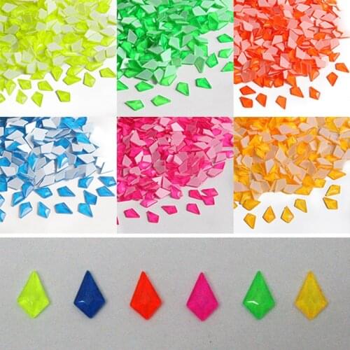 30pcs/pack Fluorescence Nail Rhinestones Arrow Shape Glitter Nail Stones DIY 3d Design Nail Art Decorations