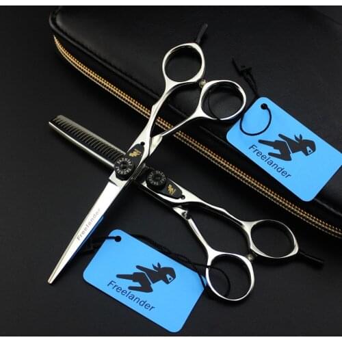 Freelander 5.5 inch Professional Human Hair Scissors Set ,Japanese 440C,Barber Razor Edge Hairdressing Scissors Set