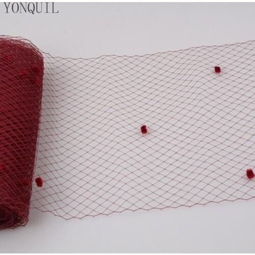 Marron 5 Yards Per Lot Birdcage Veil With Dot 25CM Width Russian Veiling Netting Wedding Dot Veils DIY Hair Accessories Mesh