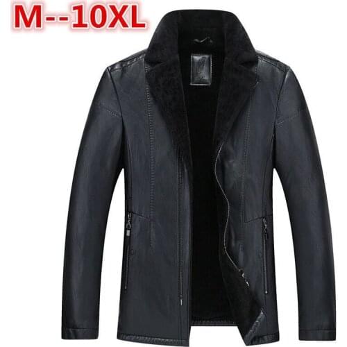 10XL 8XL Winter men genuine leather coats pigskin pilot jacket faux lamb wool motorcycle jackets manteau homme veste cuir homme