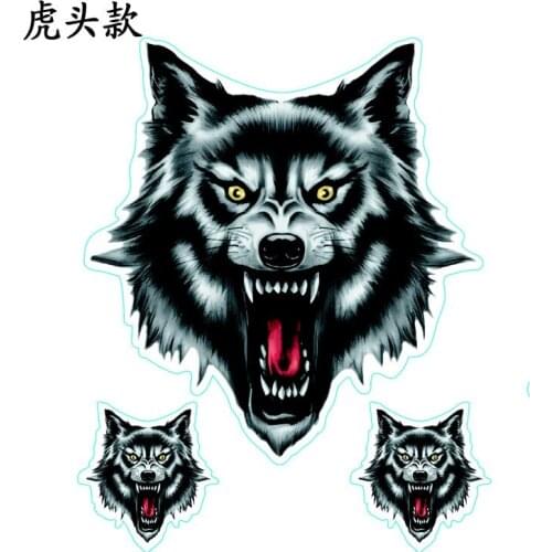 Cross-Border Motorcycle Stickers Car Electric Car Decals Skull Wolf Head Beauty Demon Personality Horror Car Stickers