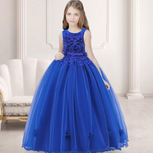 2021 New Formal Long Bridesmaid Dress Kids Dresses For Girls Children Elegant Party And Wedding Dress Girl Evening 10 12 Years
