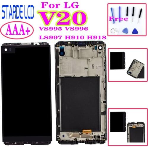 Original For LG V20 LCD Display VS995 VS996 LS997 H910 H918 Touch Screen Digitizer With Frame Full Assembly Replacement Parts