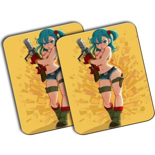 PACK 2 MEDIUM YOUNG BULMA DRAGON BALL ANIME mousepad raton