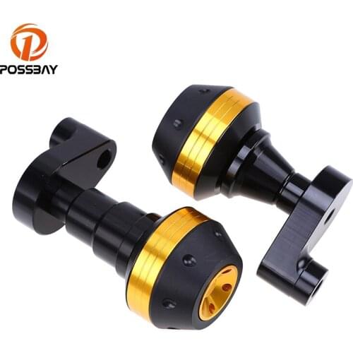 POSSBAY CNC Aluminum Alloy Motorcycle Frame Slider Falling Protectors Anti Crash Pad Protector Engine Cover For Yamaha R6 08-16