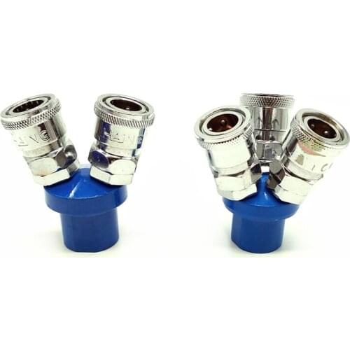SMV 2 Way G1/4'' Pneumatic Air Quick Connecting Coupler SMY 3 Way Air Hose Quick Coupler Socket Connector