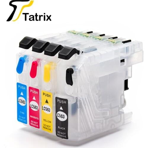 Tatrix For Brother LC563 Refillable Ink Cartridge For Brother MFC-J2310 MFC-J2510 MFC-J3520 MFC-J3720 Printer