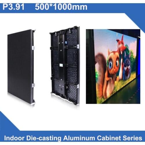 TEEHO P3.91 SMD indoor 500*1000 LED Display DieCasting Cabinet panel indoor led video rental advertising wedding hotel stadium