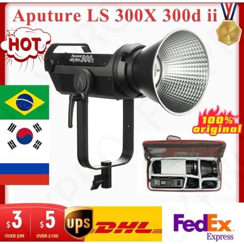 Aputure LS 300X 300d ii led light Bi-Color 2700K-6500K tunable V-mount plante White Point Bowens mount pk aputure 300d led light