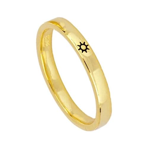 CANNER Stars Moon Open Rings for Women Wedding Jewelry Finger Rings 925 Sterling Silver Fine Jewelry golden Couple Ring Anillos