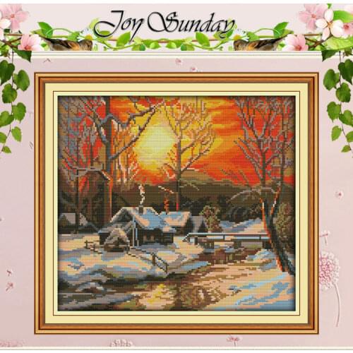 The winter morning Patterns Counted Cross Stitch 11CT 14CT Cross Stitch Set Wholesale Cross-stitch Kit Embroidery Needlework