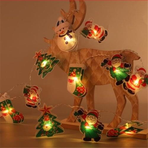 1.2m 2.5m Christmas Lights LED String Light Pendant Holiday Decoration for Home Garland Navidad Decor Battery Power Fairy Lights