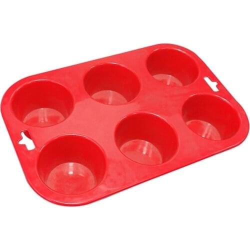 1pc Silicone Chocolate Mold Creative 6 Holes Non-Stick Cake Mold Muffin Baking Mold DIY Baking Tools Accessories